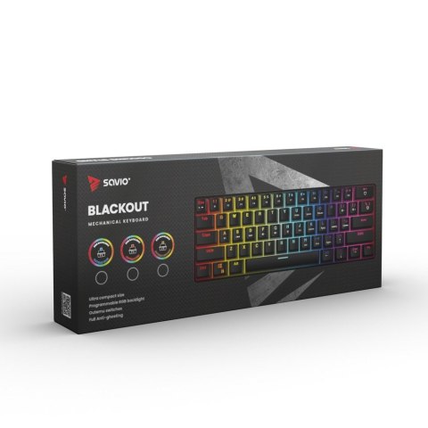 SAVIO KLAWIATURA MECHANICZNA BLUE OUTEMU BLACKOUT SAVIO KLAWIATURA MECHANICZNA BLUE OUTEMU BLACKOUT