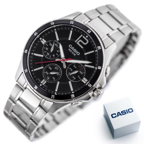 ZEGAREK MĘSKI CASIO MTP-1374D-1AV (zd063b) + BOX ZEGAREK MĘSKI CASIO MTP-1374D-1AV (zd063b) + BOX
