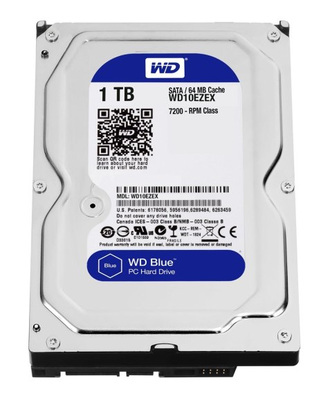 Dysk HDD WD Blue WD10EZEX (1 TB ; 3.5"; 64 MB; 7200 obr/min) Dysk HDD WD Blue WD10EZEX (1 TB ; 3.5"; 64 MB; 7200 obr/min)
