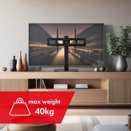 MACLEAN UNIWERSALNY STOJAK DO TV NA SZAFKĘ RTV PODSTAWKA, MAX. 40KG, MAX. VESA 600X400, DLA TV 32-75