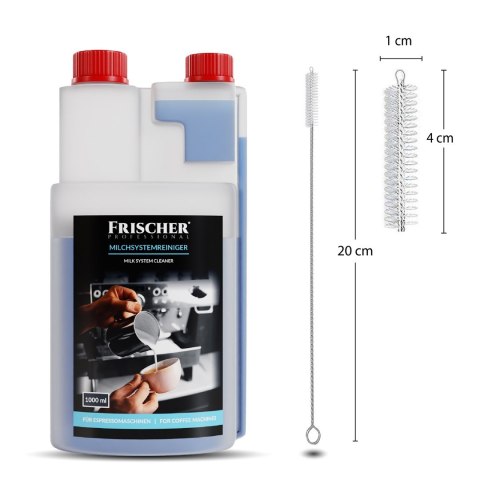Środek do czyszczenia systemów mlecznych Frischer 1l + szczoteczka 20cm Środek do czyszczenia systemów mlecznych Frischer 1l + szczoteczka 20cm
