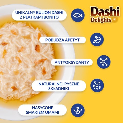 INABA DASHI DELIGHTS Kurczak Tuńczyk & Przegrzebki 70g bulion dla kota INABA DASHI DELIGHTS Kurczak Tuńczyk & Przegrzebki 70g bulion dla kota