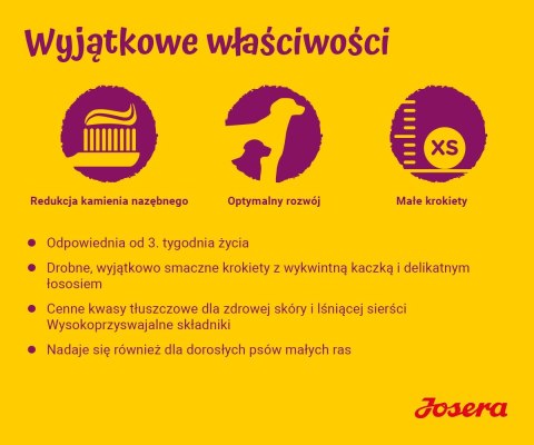JOSERA MiniJunior - sucha karma dla szczeniąt małych ras 900 g JOSERA MiniJunior - sucha karma dla szczeniąt małych ras 900 g