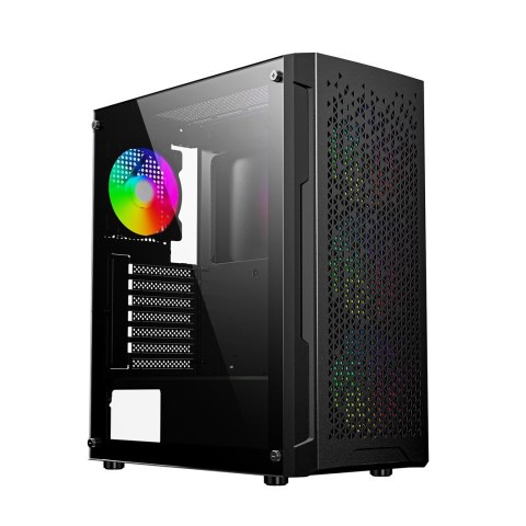GEMBIRD OBUDOWA FORNAX 400X MIDI-TOWER (2X USB 3.0, 1X USB 2.0, HD AUDIO, SZKLANY PANEL BOCZNY, PODŚWIETLENIE ARGB) CZARNA GEMBIRD OBUDOWA FORNAX 400X MIDI-TOWER (2X USB 3.0, 1X USB 2.0, HD AUDIO, SZKLANY PANEL BOCZNY, PODŚWIETLENIE ARGB) CZARNA
