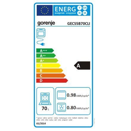 Gorenje | Kuchenka | GECS5B70CLI | Typ płyty Vitroceramic | Typ piekarnika Elektryczny | Beżowy | Szerokość 50 cm | Głębokość 59 Gorenje | Kuchenka | GECS5B70CLI | Typ płyty Vitroceramic | Typ piekarnika Elektryczny | Beżowy | Szerokość 50 cm | Głębokość 59