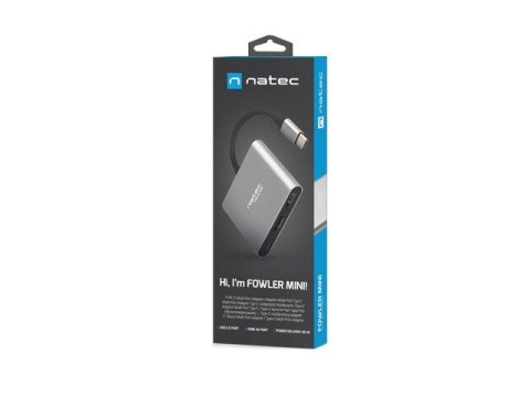 NATEC MULTI PORT FOWLER MINI (USB-C PD, USB 3.0, HDMI 4K) NMP-1607 NATEC MULTI PORT FOWLER MINI (USB-C PD, USB 3.0, HDMI 4K) NMP-1607