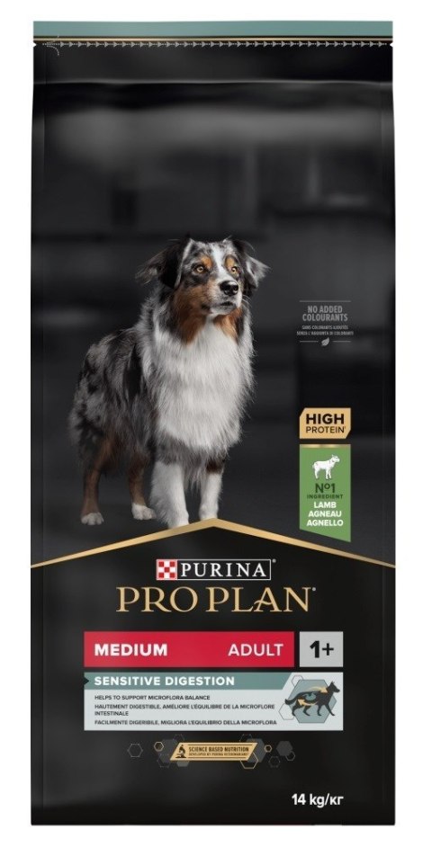 PURINA Pro Plan Adult Medium Sensitive Digestion bogata w jagnięcinę - sucha karma dla psa - 14 kg PURINA Pro Plan Adult Medium Sensitive Digestion bogata w jagnięcinę - sucha karma dla psa - 14 kg