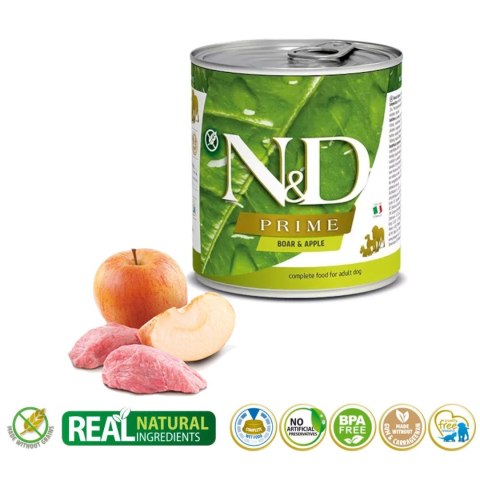 FARMINA N&D Prime Boar & Apple Adult - mokra karma dla psa - 285g