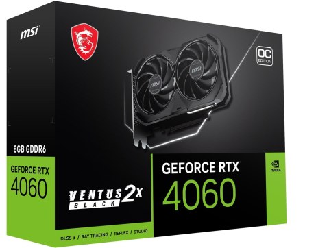 Karta graf. MSI GeF RTX 4060 VENTUS 2X BLACK 8G OC Karta graf. MSI GeF RTX 4060 VENTUS 2X BLACK 8G OC