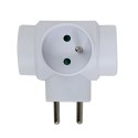 ESPERANZA ROZGAŁĘŹNIK ELEKTRYCZNY 3 GNIAZDA BIAŁY ELK302W