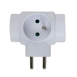 ESPERANZA ROZGAŁĘŹNIK ELEKTRYCZNY 3 GNIAZDA BIAŁY ELK302W