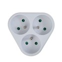 ESPERANZA ROZGAŁĘŹNIK ELEKTRYCZNY 3 GNIAZDA BIAŁY ELK303W
