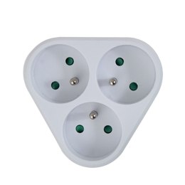 ESPERANZA ROZGAŁĘŹNIK ELEKTRYCZNY 3 GNIAZDA BIAŁY ELK303W