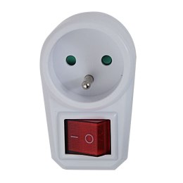 ESPERANZA ROZGAŁĘŹNIK/ADAPTER ELEKTR. 1 GN. WŁ. BIAŁY ELK301W