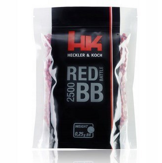 Kulki ASG 6mm 0,25g Heckler&Koch Red Battle 2500szt Kulki ASG 6mm 0,25g Heckler&Koch Red Battle 2500szt