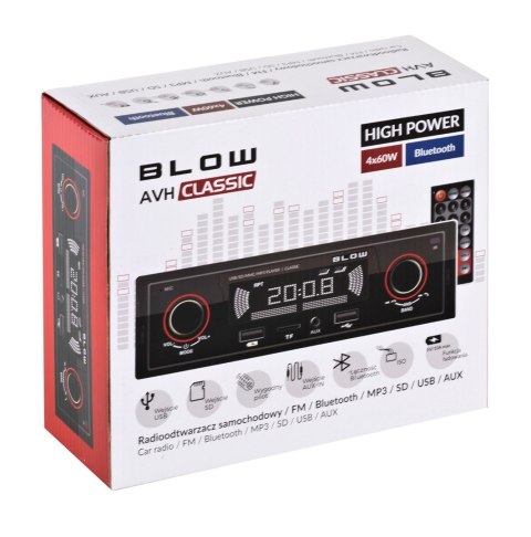 Radio samochodowe BLOW CLASSIC 78-287# (Bluetooth, USB + AUX + karty SD) Radio samochodowe BLOW CLASSIC 78-287# (Bluetooth, USB + AUX + karty SD)