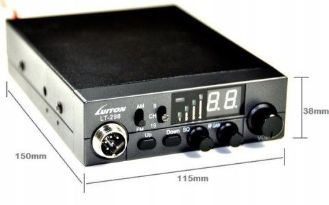 CB Radio LUITON LT-298 ASQ 12V/24V z wtykiem do zapalniczki CB Radio LUITON LT-298 ASQ 12V/24V z wtykiem do zapalniczki