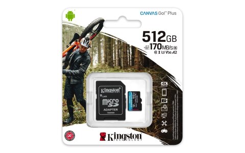 KINGSTON microSDXC Canvas Go Plus 512GB + adapter KINGSTON microSDXC Canvas Go Plus 512GB + adapter