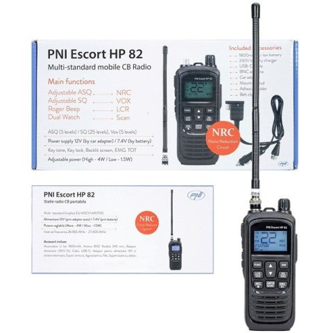 Przenośne radio ręczne CB PNI Escort HP 82 Bateria 1800mAh Ładowanie USB-C Przenośne radio ręczne CB PNI Escort HP 82 Bateria 1800mAh Ładowanie USB-C