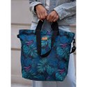 Casualowa torba shopper z zewnętrzną kieszonką - Rovicky