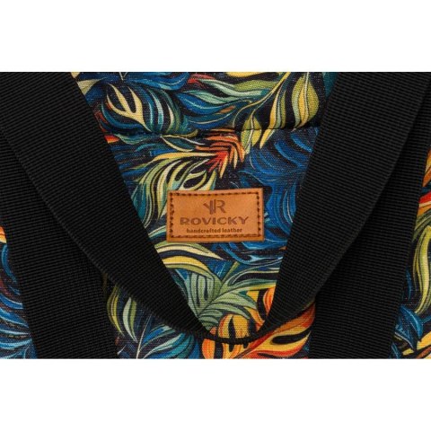 Pojemna torebka shopper w tropikalny wzór - Rovicky Pojemna torebka shopper w tropikalny wzór - Rovicky