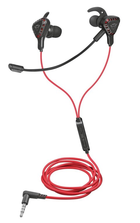 Słuchawki z mikrofonem TRUST GXT 408 Cobra czarno-czerwony Słuchawki z mikrofonem TRUST GXT 408 Cobra czarno-czerwony