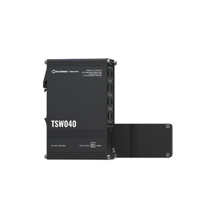 Teltonika TSW040 Unmanaged 8-port PoE+Industrial Switch, 2-pin industrial DC power socket, 7 - 57 VDC, PoE-out 44-57 VDC, DIN ra Teltonika TSW040 Unmanaged 8-port PoE+Industrial Switch, 2-pin industrial DC power socket, 7 - 57 VDC, PoE-out 44-57 VDC, DIN ra