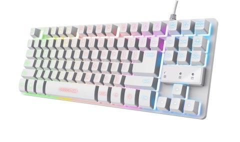 Klawiatura gamingowa TRUST GXT833W THADO TKL US White Klawiatura gamingowa TRUST GXT833W THADO TKL US White