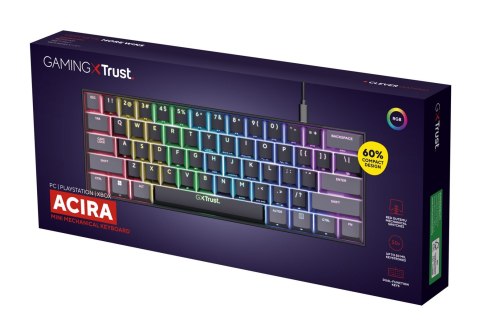 Klawiatura gamingowa TRUST GXT867 Acira Black Klawiatura gamingowa TRUST GXT867 Acira Black