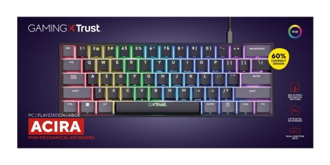 Klawiatura gamingowa TRUST GXT867 Acira Black Klawiatura gamingowa TRUST GXT867 Acira Black