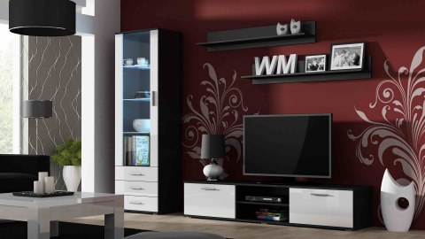 Witryna SOHO S1 czarny/ biały połysk Witryna SOHO S1 czarny/ biały połysk