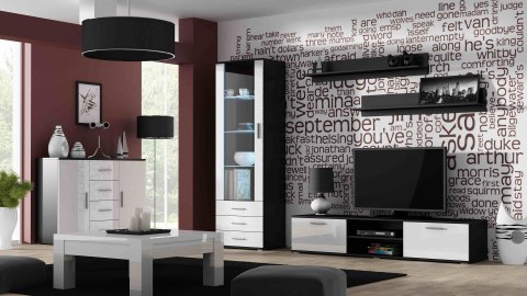 Witryna SOHO S1 czarny/ biały połysk Witryna SOHO S1 czarny/ biały połysk