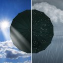 Elegancki, zielony parasol z dużą czaszą - Peterson