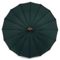Elegancki, zielony parasol z dużą czaszą - Peterson