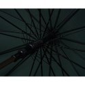 Elegancki, zielony parasol z dużą czaszą - Peterson
