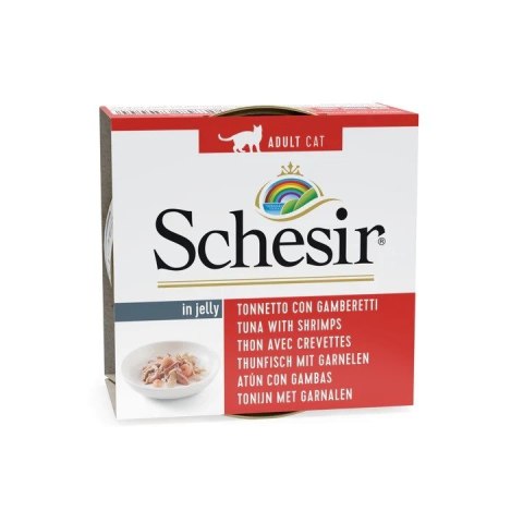 SCHESIR dla kotów Adult w Galarecie Tuńczyk ze Krewetkami 85g SCHESIR dla kotów Adult w Galarecie Tuńczyk ze Krewetkami 85g