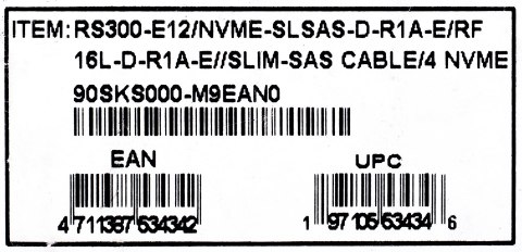 Kable do platf. Asus RS300-E12/NVMe-SLSAS-D-R1A-E Kable do platf. Asus RS300-E12/NVMe-SLSAS-D-R1A-E