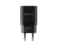 Ładowarka Havit USB-A+USB-C UC30 EU (czarny)
