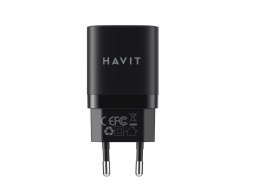 Ładowarka Havit USB-A+USB-C UC30 EU (czarny)