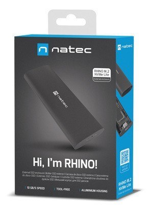 OBUDOWA SSD ZEWNĘTRZNA NATEC RHINO M.2 NVME LITE USB-C 3.1 GEN 2 ALUMINIUM OBUDOWA SSD ZEWNĘTRZNA NATEC RHINO M.2 NVME LITE USB-C 3.1 GEN 2 ALUMINIUM