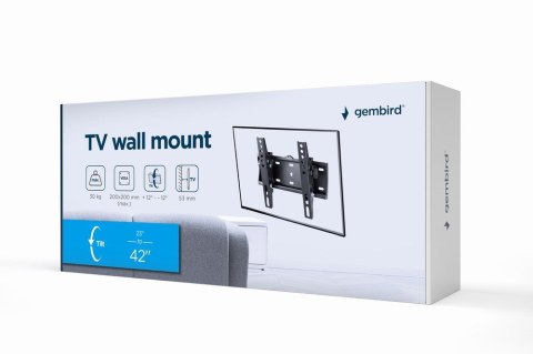 GEMBIRD UCHWYT ŚCIENNY REGULOWANY LCD 23-42 VESA MAX 200 X 200MM, DO 30KG GEMBIRD UCHWYT ŚCIENNY REGULOWANY LCD 23-42 VESA MAX 200 X 200MM, DO 30KG