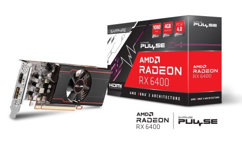 Karta graficzna SAPPHIRE Radeon RX 6400 PULSE Gaming 4GB GDDR6 Karta graficzna SAPPHIRE Radeon RX 6400 PULSE Gaming 4GB GDDR6