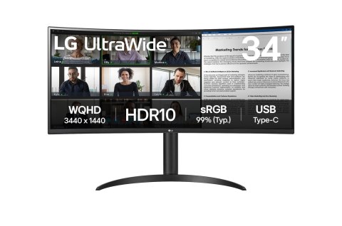 MONITOR LG LED 34" 34WR50QK-B 100Hz MONITOR LG LED 34" 34WR50QK-B 100Hz