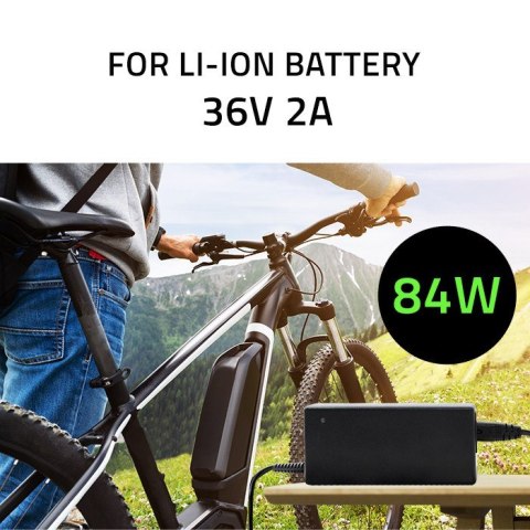 QOLTEC ŁADOWARKA DO BATERII ROWERU ELEKTRYCZNEGO 36V | 42V | 2A | 5.5*2.5 QOLTEC ŁADOWARKA DO BATERII ROWERU ELEKTRYCZNEGO 36V | 42V | 2A | 5.5*2.5