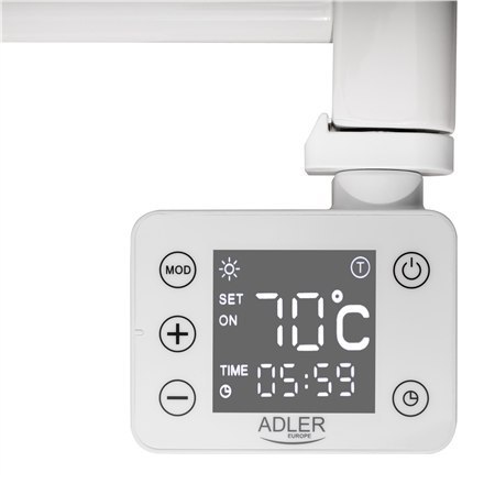 Elektryczny grzejnik łazienkowy LED | AD 7823 | Grzejnik | 400 W | Biały | IP24 Elektryczny grzejnik łazienkowy LED | AD 7823 | Grzejnik | 400 W | Biały | IP24