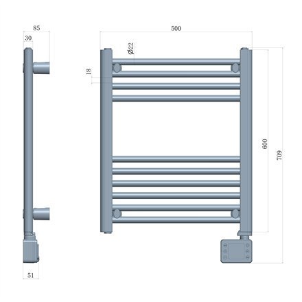 Elektryczny grzejnik łazienkowy LED | AD 7823 | Grzejnik | 400 W | Biały | IP24 Elektryczny grzejnik łazienkowy LED | AD 7823 | Grzejnik | 400 W | Biały | IP24