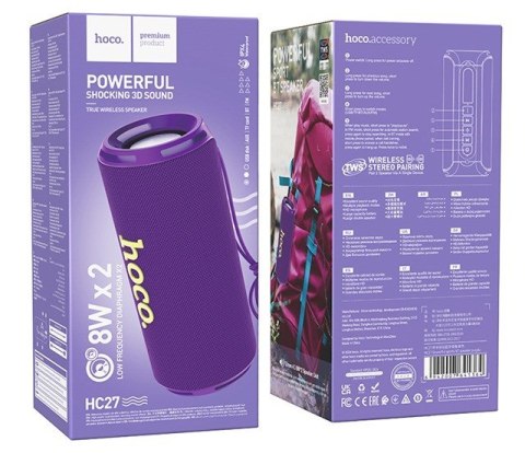 Głośnik bluetooth Hoco HC27 Soundful (fioletowy)