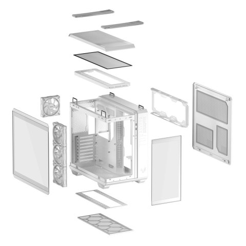 Obudowa Asus TUF GAMING GT502 HORIZON TG ARGB WHITE Obudowa Asus TUF GAMING GT502 HORIZON TG ARGB WHITE