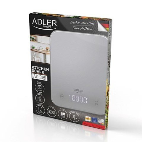 Waga kuchenna ADLER AD 3181 szara Waga kuchenna ADLER AD 3181 szara