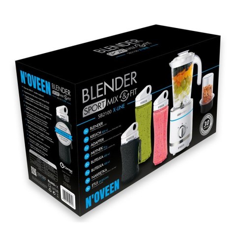 Blender Noveen Sport Mix & Fit SB2100 Xline White Kielich Blender Noveen Sport Mix & Fit SB2100 Xline White Kielich